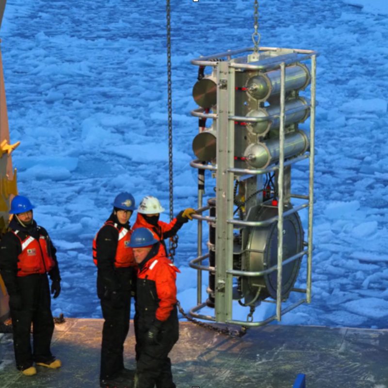 Source sled containing M27-30 CBASS being deployed in the Arctic Basin.